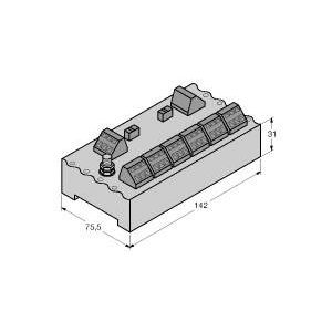 Turck - Passiver Sensor-/Aktor-Verteiler (mit Leitung) Verteilerbaustein JRBS-40-6C/EX