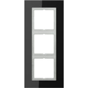 Jung - Abdeckrahmen Glasrahmen 3-fach sw LSP 983 GL SW waage/senkrecht