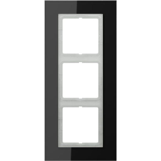 Jung - Abdeckrahmen Glasrahmen 3-fach sw LSP 983 GL SW waage/senkrecht