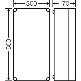 Hensel - Leergehäuse Mi 0400 275x575x146mm