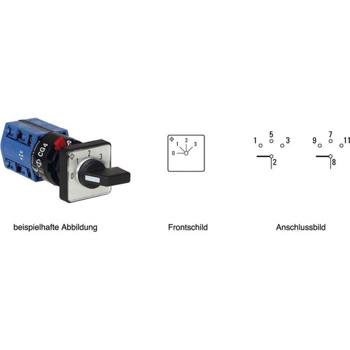 Kraus&Naimer - Lastschalter Stufenschalter CG4 A261-600 FS2 mit 0-Stellung,2pol