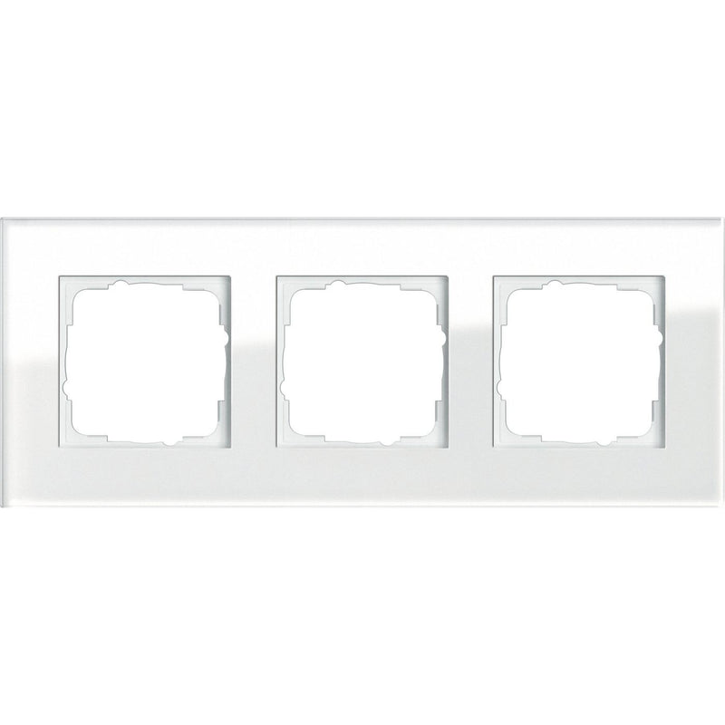 Gira - Abdeckrahmen 3f. weissglas 021312