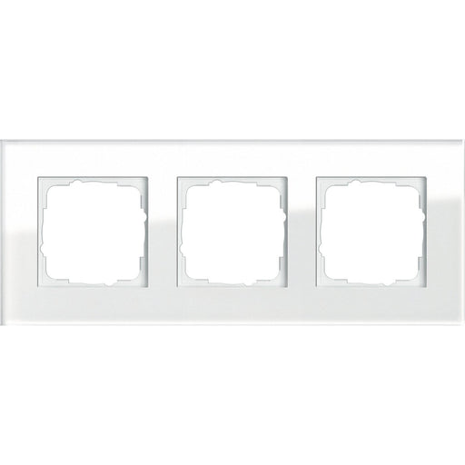 Gira - Abdeckrahmen 3f. weissglas 021312