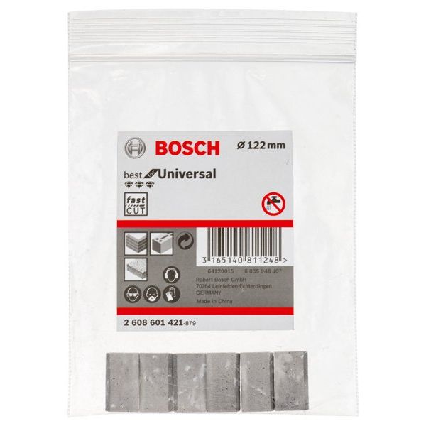 Bosch - Bohrkrone Segmente für PRO 2608601421 (VE6) Trockenbohrkrone 122