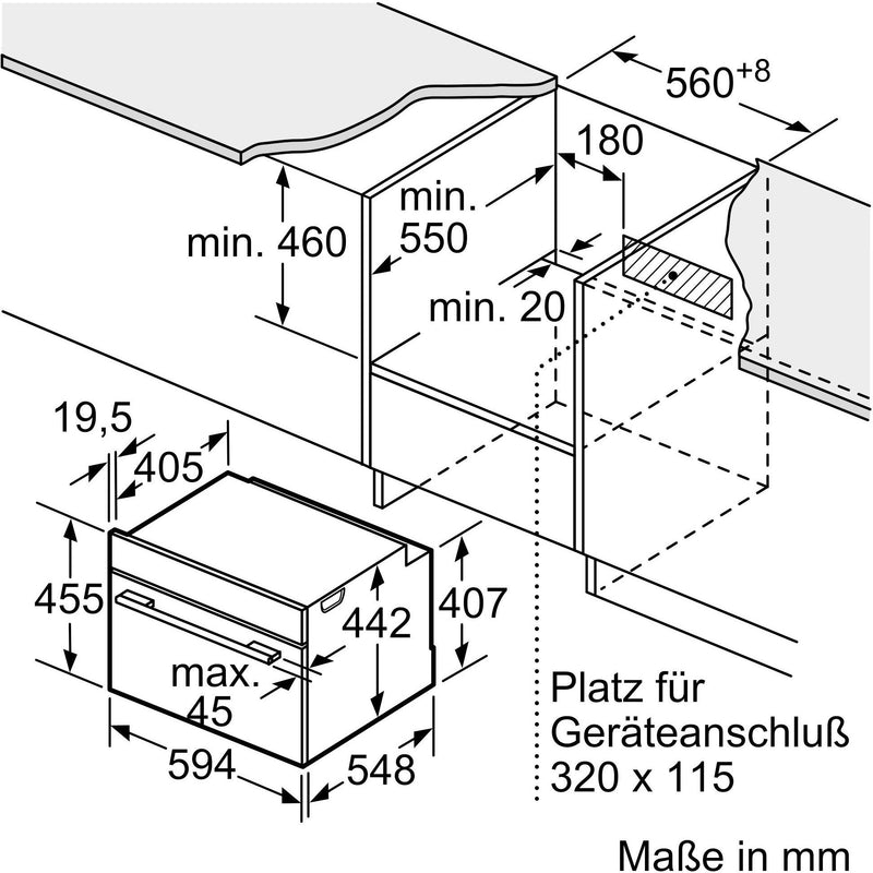 Bosch - Mikrowellengerät Kompaktbackofen CMG7761B1 Serie8,HomeConnect