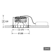 LTS Licht&Leuchten - Downlight/Strahler/Flutlicht LED-Einbauleuchte FLIR320.2030.01DALsi 3000K DALI si