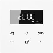Jung - Zeitschalter für Installationsschalterprogramme Timer Standard 6 Sens.Tast LS 1750 D WW DisplayEchtglasfront − 1 Stück