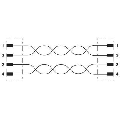 Phoenix Contact - Konfektioniertes Sensor-Aktor-Kabel Netzwerkkabel NBC-MSD/10 #1407379 CAT5 RAL5021