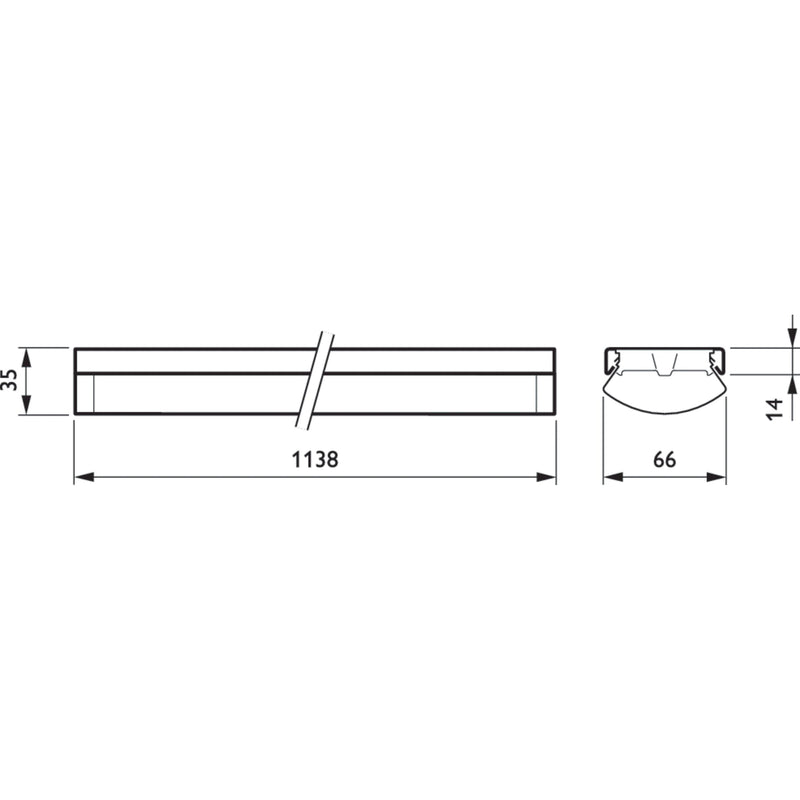 Philips Lighting - Geräteträger für Lichtbandsystem LED-Gerätetrager LL523X LED #88934700 840, DALI/interact