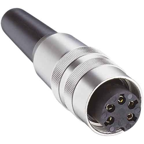 Lumberg Connect - Rundsteckverbinder, feldkonfektionierbar (Industriesteckverbinder) Kupplung m.Schraubverschl. KV50/6 5pol