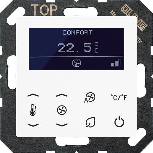 Jung - Raumthermostat Raumtemperaturregler TRD A 523028 WW Fan-Coil, 2-Rohr