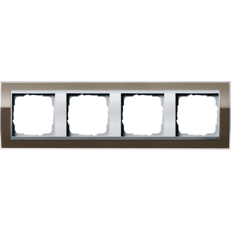 Gira - Abdeckrahmen 4fach 0214766 klar braun