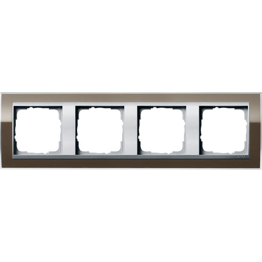 Gira - Abdeckrahmen 4fach 0214766 klar braun