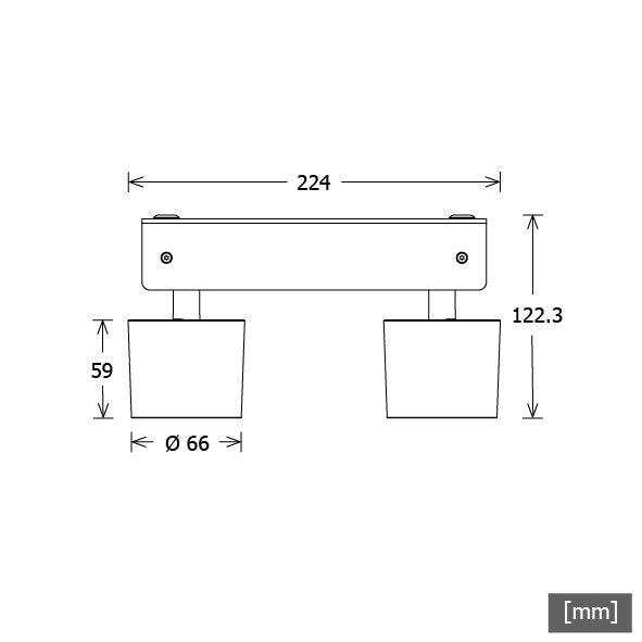 LTS Licht&Leuchten - Decken-/Wandleuchte Wand-u.Deckenleuchte ORYO-WA2 101 #671949 930, DALI, sw