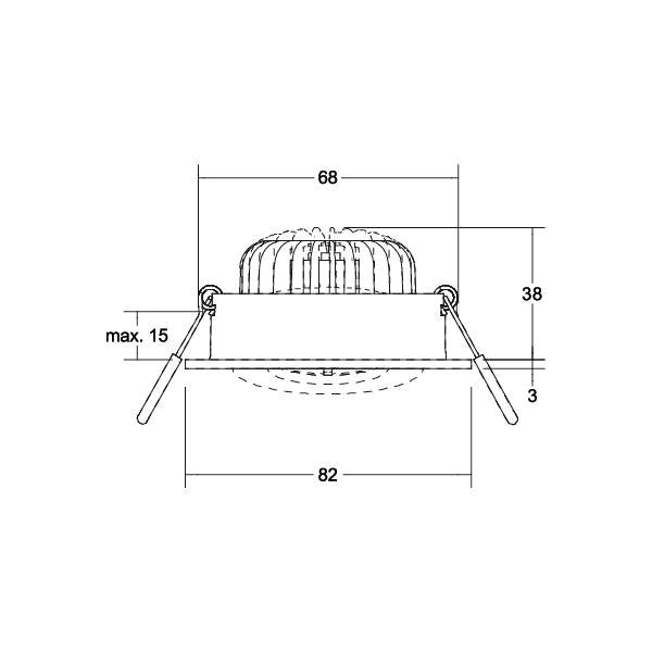 Brumberg Leuchten - Downlight/Strahler/Flutlicht LED-Einbaustrahler 230V 40377183