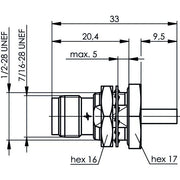 Telegärtner - Koax-Steckverbinder R-TNC Einbaubuchse 100023805 G7 RG-316/U − 5 Stück
