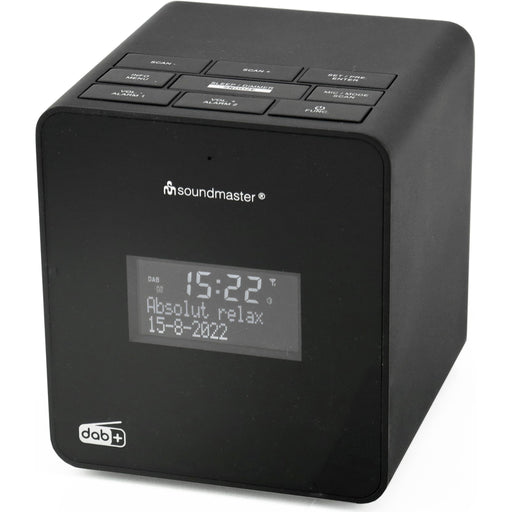 Soundmaster - Radio DAB+/UKW-RDS Uhrenradio UR109SW sw mit Sprachaufnahme − 2 Stück