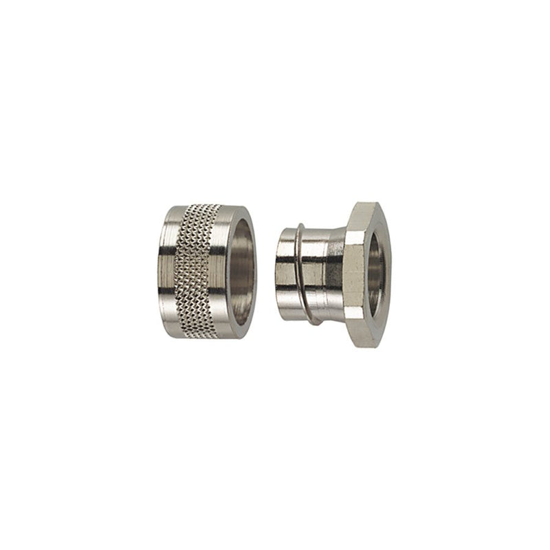 HellermannTyton - Metall-Schutzschlauch-Verschraubung Metallverschraubung SC40-PC-NPB-ML (2) Einführungsbuchse − 2 Stück
