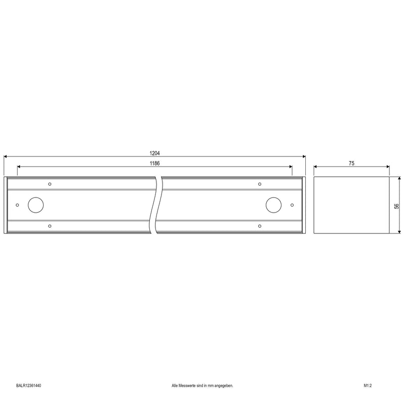EVN Lichttechnik - Decken-/Wandleuchte LED-Anbauleuchte BALR12361440 4000K