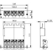 Telegärtner - Patchpanel Kupfer Modulträger 3HE/7TE 100006985 inkl.6xAMJ-S Modul