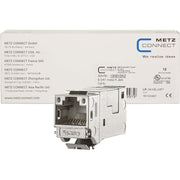 Metz Connect - Modularer Steckverbinder E-DAT Modul Keystone 130910KZ Cat.6A Jack − 12 Stück