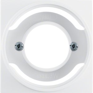 Berker - Abdeckung/Bedienelement für Installationsschalterprogramme Zentralstück ws/gl 11988982 für Lichtsignal