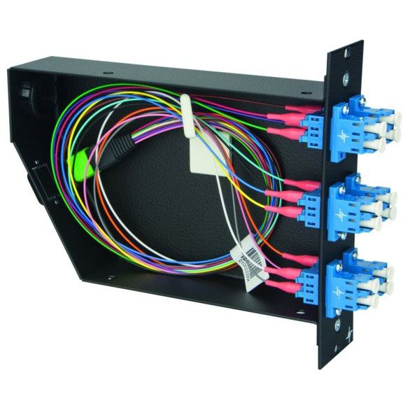 Telegärtner - Patchpanel LWL FanOut-Modul 6xLC D SM 100022402 grün OS2