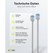 Goobay - Patchkabel Kupfer Patchkabel U/FTP Cat6 74317 Ultraflexibel,slim,s