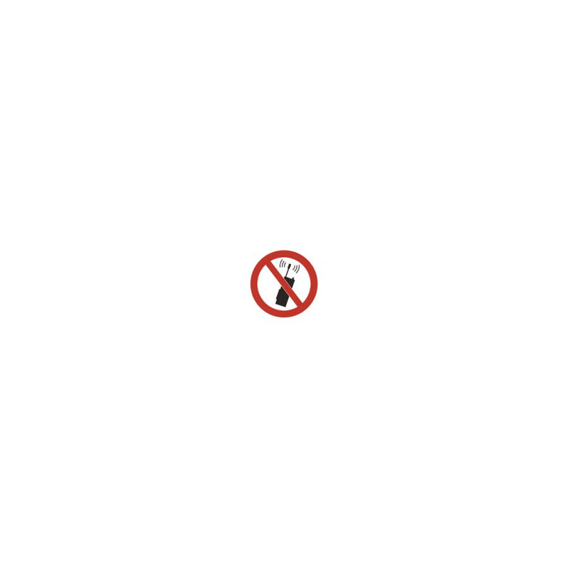 HellermannTyton - Warn-/Hinweisschild Etikett PS5-I-150-WH (10) Mobilfunk verboten − 10 Stück