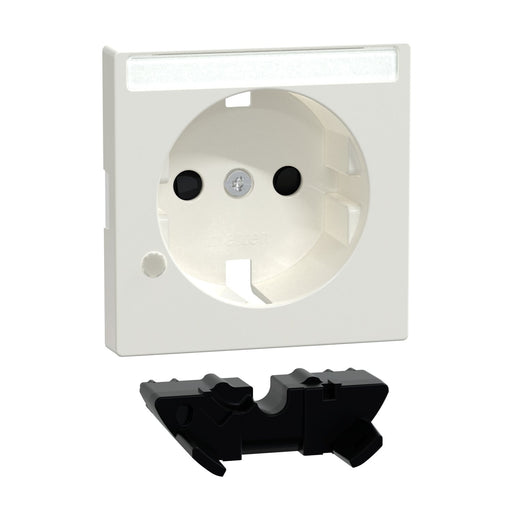 Merten - Abdeckung/Bedienelement für Installationsschalterprogramme Zentralplatte pws/gl MEG2333-0319 f.Steckdose K-Licht