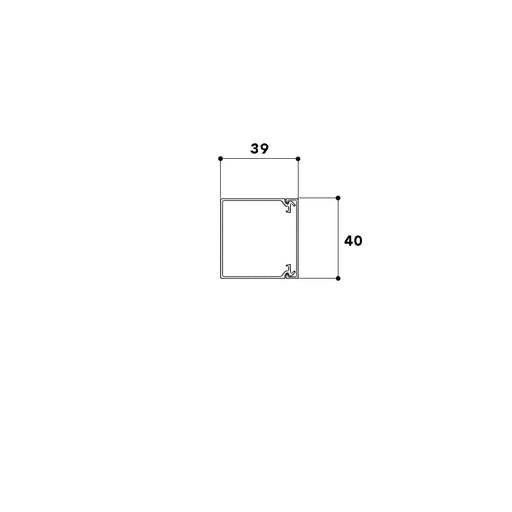 GGK - Leitungsführungskanal LFG-Kanal 40x40 gr 1004 − 2 Meter