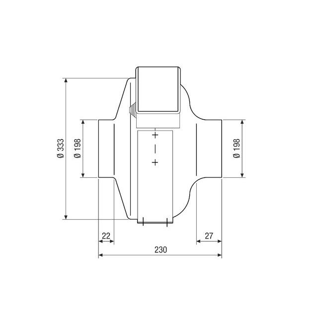 Maico - Ventilator für Rohreinbau Radial-Rohrventilator ERR 20/2 EC 1017m3/h, NW200