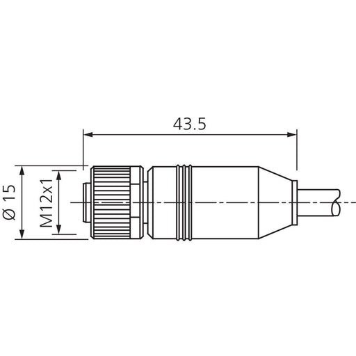Di-soric - Konfektioniertes Sensor-Aktor-Kabel I/O-Kabel VKHM-Z-25/12-A Bu, M12, 25000mm