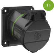 Walther Werke - CEE-Anbausteckdose (IEC 60309) CEE NEO Anbaudose schräg FW510502SK 16A 5P 2h IP54 − 10 Stück