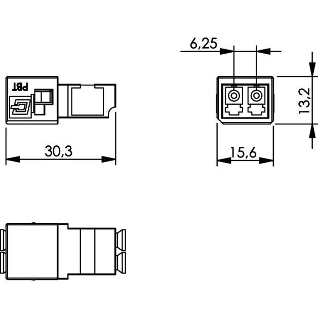 Telegärtner - LWL-Kupplung STX LC-D Kupplung 100021189 MM