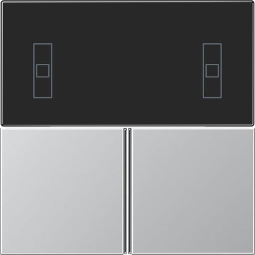 Jung - Abdeckung/Bedienelement für Installationsschalterprogramme Tastensatz alu AL 4093 TSA komplett − 1 Stück
