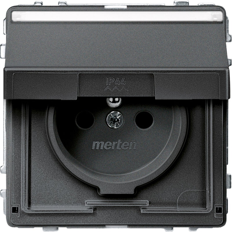Merten - Steckdose anth MEG2612-7214 Schuko.stift Klappd