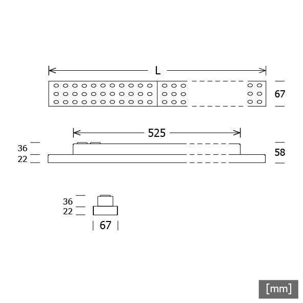 LTS Licht&Leuchten - Decken-/Wandleuchte LED-Anbauleuchte LUZ06-A 13.013.40 si 4000K 60°silber