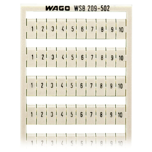 WAGO - Klemmenmarkierung WSB-Bezeichnungssystem 209-502 W: 1-10 (10x)