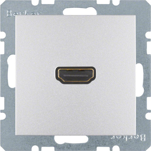 Berker - Einsatz/Abdeckung für Kommunikationstechnik Steckdose High Definition 3315431404 90Grad alu matt