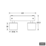 LTS Licht&Leuchten - Decken-/Wandleuchte Wand-u.Deckenleuchte ORYO-WA2 101 #671952 927, DALI, sw