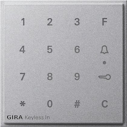 Gira - Bussystem-Zutrittskontrolleinrichtung Aufsatz Codetastatur alu 851365