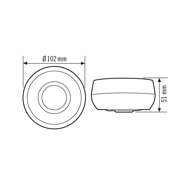 ESYLUX - Bewegungsmelder/Präsenzmelder komplett Decken-Präsenzmelder PD 360i/8 BASIC IP54