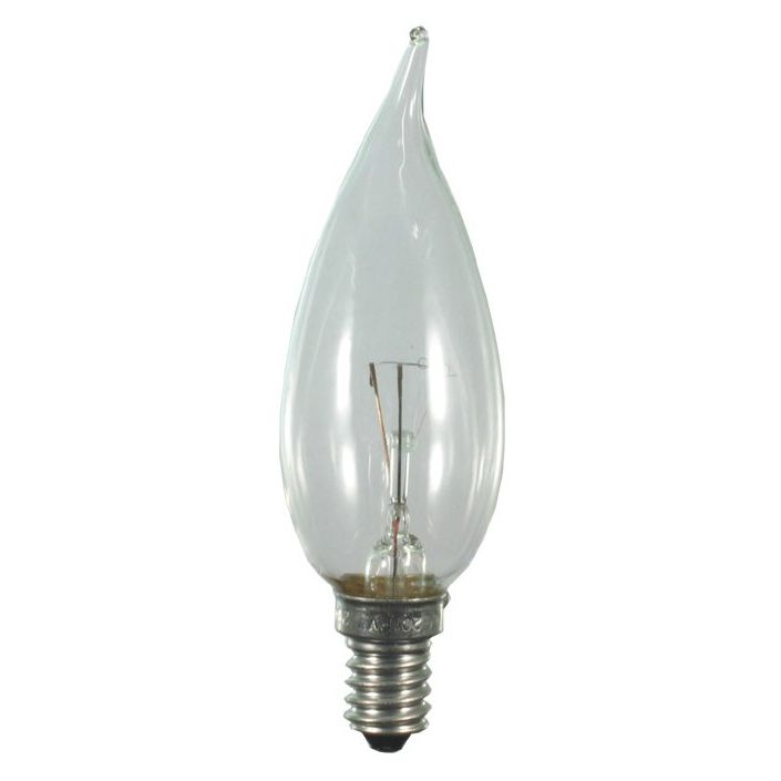 Scharnberger+Hasenbein - Allgebrauchsglühlampe Kerzenform Windstoßkerze 35x100mm 40845 230V 15W E14 klar