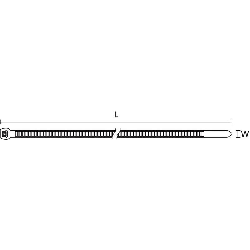 HellermannTyton - Kabelbinder T50MOS-HS-BK-C1 − 100 Stück