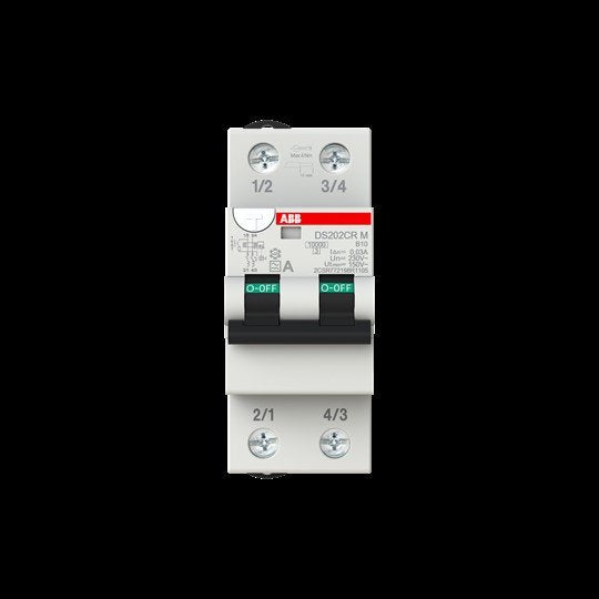 ABB Stotz S&J - Kombination FI-Schalter/Leitungsschutzschalter FI/LS-Schalter DS202CRMA-B10/0,03 10 kA, 2P, Typ A, B1