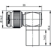 Telegärtner - Koax-Steckverbinder TNC-Kabelwinkelstecker cr 100023721 G37 (2.7/7.25)