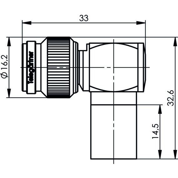 Telegärtner - Koax-Steckverbinder TNC-Kabelwinkelstecker cr 100023721 G37 (2.7/7.25)