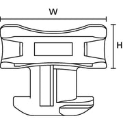 HellermannTyton - Befestigungssockel und -element für Kabelbinder Befestigungelement ACFM2W10 #151-03055 PT6-PA66/6HIRHS-BK − 25 Stück