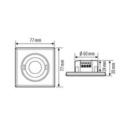 ESYLUX - Bewegungsmelder/Präsenzmelder komplett Bewegungsmelder UP PD-FLAT360i/8 SQ BK quadratisch schwarz